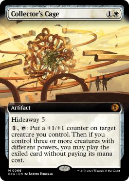 [066]【EN】【FOIL】■拡張アート■収集家の檻/Collector's Cage【BIG】[M][白]