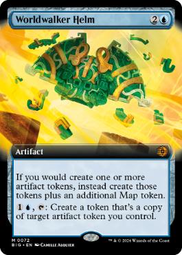 [072]【EN】【FOIL】■拡張アート■世界歩きの兜/Worldwalker Helm【BIG】[M][青]