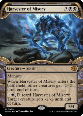 [039]【EN】【FOIL】■ショーケース■苦難の収穫者/Harvester of Misery【BIG】[M][黒]