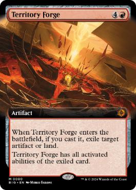 [080]【EN】【FOIL】■拡張アート■領土の溶鉱炉/Territory Forge【BIG】[M][赤]