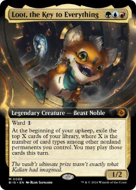 [086]【EN】【FOIL】■拡張アート■全ての鍵、おたから/Loot, the Key to Everything【BIG】[M][多色]