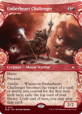 [315]【EN】■ショーケース■熾火心の挑戦者/Emberheart Challenger【BLB】[R][赤]