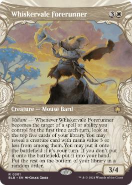 [301]【EN】【FOIL】■ショーケース■髭谷の先駆け/Whiskervale Forerunner【BLB】[R][白]