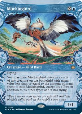 [305]【EN】【FOIL】■ショーケース■マネドリ/Mockingbird【BLB】[R][青]