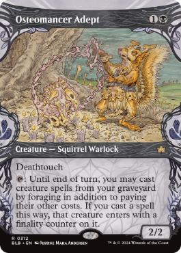 [312]【EN】【FOIL】■ショーケース■骨術師の達人/Osteomancer Adept【BLB】[R][黒]