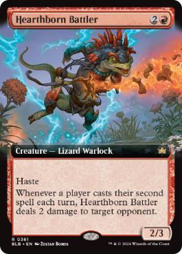 [361]【EN】【FOIL】■拡張アート■かまど生まれの戦闘家/Hearthborn Battler【BLB】[R][赤]