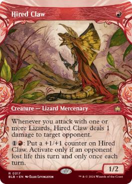 [317]【EN】【FOIL】■ショーケース■雇われ爪/Hired Claw【BLB】[R][赤]