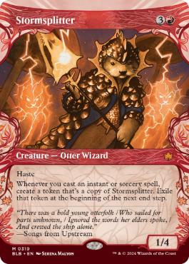 [319]【EN】【FOIL】■ショーケース■嵐を断つ者/Stormsplitter【BLB】[M][赤]