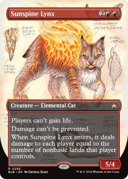 [292]【EN】【FOIL】■ボーダーレス■陽背骨のオオヤマネコ/Sunspine Lynx【BLB】[R][赤]
