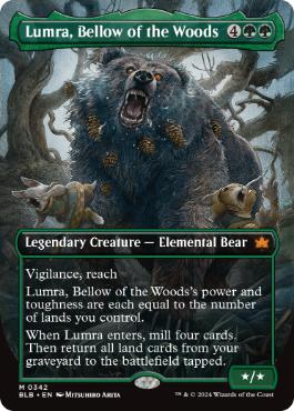 [342]【EN】【FOIL】■ボーダーレス■森の轟き、ルムラ/Lumra, Bellow of the Woods【BLB】[M][緑]