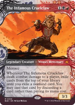 [334]【EN】【FOIL】■ショーケース■悪名高い残虐爪/The Infamous Cruelclaw【BLB】[M][多色]