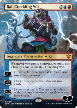 [341]【EN】【FOIL】■ボーダーレス■轟く機知、ラル/Ral, Crackling Wit【BLB】[M][多色]