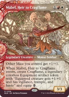 [336]【EN】【FOIL】■ショーケース■岩山炎の後継者、メイブル/Mabel, Heir to Cragflame【BLB】[R][多色]