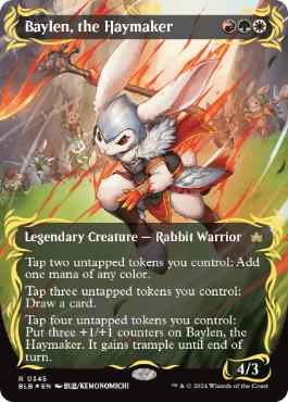 [345]【EN】【レイズドFOIL】■ボーダーレス■刈り手、ベイレン/Baylen, the Haymaker【BLB】[R][多色]