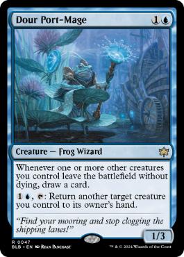 [047]【EN】【FOIL】陰気な港魔道士/Dour Port-Mage【BLB】[R][青]