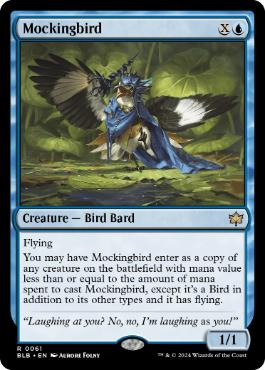 [061]【EN】【FOIL】マネドリ/Mockingbird【BLB】[R][青]