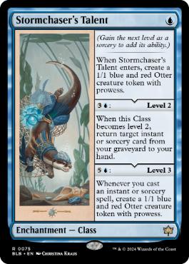 [075]【EN】【FOIL】嵐追いの才能/Stormchaser's Talent【BLB】[R][青]