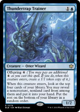 [078]【EN】【FOIL】稲妻罠の教練者/Thundertrap Trainer【BLB】[R][青]