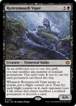 [107]【EN】【FOIL】腐敗口のバイパー/Rottenmouth Viper【BLB】[M][黒]