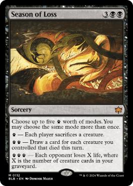 [112]【EN】【FOIL】損失の季節/Season of Loss【BLB】[M][黒]