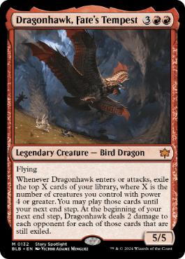 [132]【EN】【FOIL】運命の大嵐、ドラゴンホーク/Dragonhawk, Fate's Tempest【BLB】[M][赤]