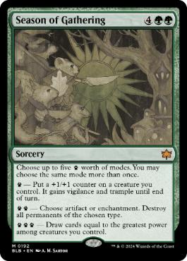 [192]【EN】【FOIL】集会の季節/Season of Gathering【BLB】[M][緑]