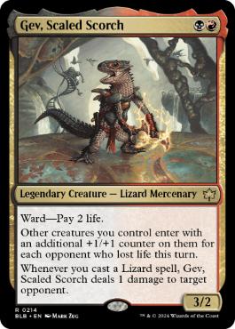 [214]【EN】【FOIL】鱗の焦熱、ゲヴ/Gev, Scaled Scorch【BLB】[R][多色]