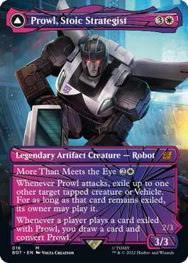 [016]【EN】【FOIL】■シャッタード・グラス■冷静な戦略家、プロール/Prowl, Stoic Strategist【BOT】[M][白]