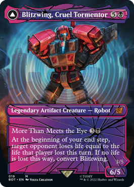 [019]【EN】【FOIL】■シャッタード・グラス■卑劣な拷問者、ブリッツウィング/Blitzwing, Cruel Tormentor【BOT】[M][黒]