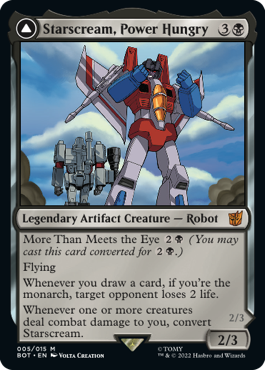 [005]【EN】【FOIL】力を欲する者、スタースクリーム/Starscream, Power Hungry【BOT】[M][黒]