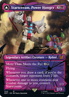 [020]【EN】【FOIL】■シャッタード・グラス■力を欲する者、スタースクリーム/Starscream, Power Hungry【BOT】[M][黒]