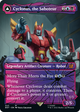[023]【EN】【FOIL】■シャッタード・グラス■妨害工作員、サイクロナス/Cyclonus, the Saboteur【BOT】[M][多色]
