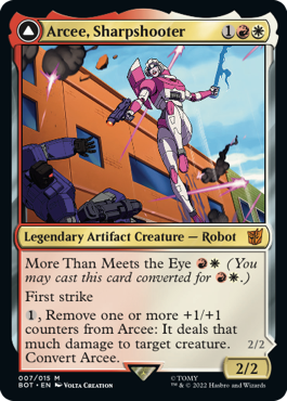 [007]【EN】【FOIL】名射手、アーシー/Arcee, Sharpshooter【BOT】[M][多色]