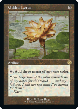 [017]【EN】【FOIL】■旧枠■金粉の水蓮/Gilded Lotus【BRR】[R][茶]