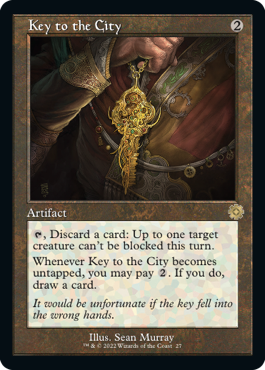[027]【EN】【FOIL】■旧枠■街の鍵/Key to the City【BRR】[R][茶]