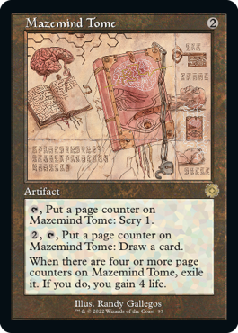 [093]【EN】【FOIL】■設計図■精神迷わせの秘本/Mazemind Tome【BRR】[R][茶]