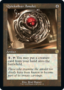 [045]【EN】【FOIL】■旧枠■流転の護符/Quicksilver Amulet【BRR】[R][茶]