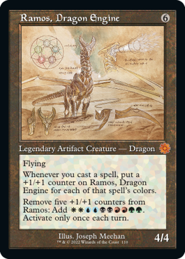 [110]【EN】【FOIL】■設計図■ドラゴン・エンジン、レイモス/Ramos, Dragon Engine【BRR】[M][茶]
