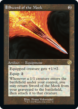 [059]【EN】【FOIL】■旧枠■弱者の剣/Sword of the Meek【BRR】[R][茶]
