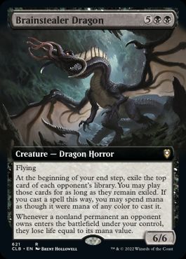 [621]【EN】■拡張アート■ブレインスティーラー・ドラゴン/Brainstealer Dragon【CLB】[R][黒]