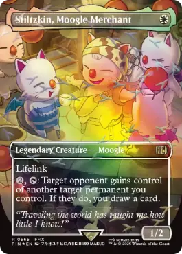 [565]【EN】【チョコボトラックFOIL】■ボーダーレス■モーグリの商人、スティルツキン/Stiltzkin, Moogle Merchant【FIN】[R][白]