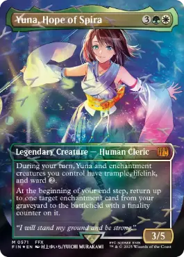 [571]【EN】【チョコボトラックFOIL】■ボーダーレス■スピラの希望、ユウナ/Yuna, Hope of Spira【FIN】[M][多色]