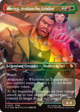 [472]【EN】【チョコボトラックFOIL】■ボーダーレス■アバランチのリーダー、バレット/Barret, Avalanche Leader【FIC】[R][多色]