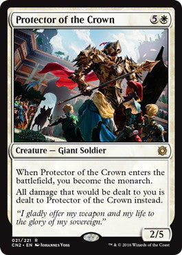 [021]【EN】【FOIL】王位の守護者/Protector of the Crown【CN2】[R][白]