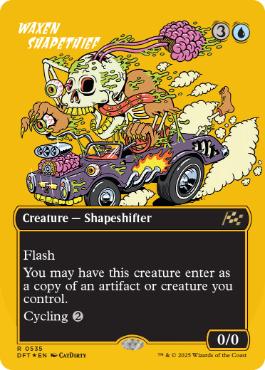[535]【EN】【ファーストプレイスFOIL】■ボーダーレス■蝋の姿泥棒/Waxen Shapethief【DFT】[R][青]