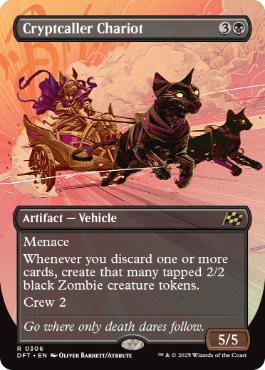 [306]【EN】【FOIL】■ボーダーレス■墓所呼びの戦車/Cryptcaller Chariot【DFT】[R][黒]