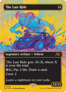 [525]【EN】【ファーストプレイスFOIL】■ボーダーレス■死の車/The Last Ride【DFT】[M][黒]
