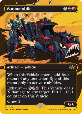 [526]【EN】【ファーストプレイスFOIL】■ボーダーレス■爆弾車/Boommobile【DFT】[R][赤]
