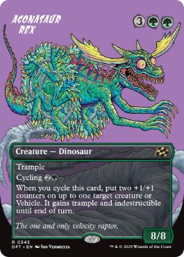 [343]【EN】【FOIL】■ボーダーレス■アゴナサウルス・レックス/Agonasaur Rex【DFT】[R][緑]