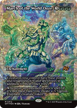 [412]【EN】【フラクチャーFOIL】■ショーケース■世界軟泥の進撃/March of the World Ooze【DFT】[M][緑]